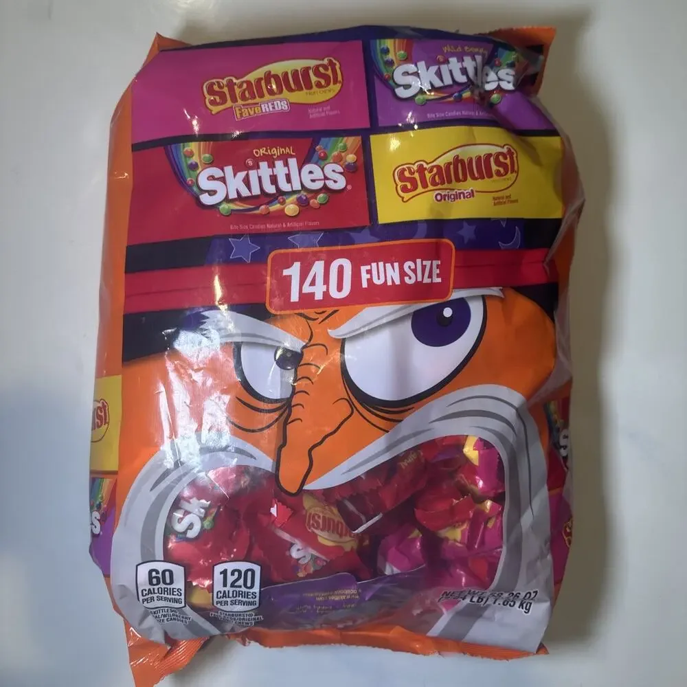 140 Piece Fun Size Starburst and Skittles Candy Party Supplies